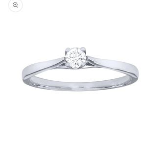 Ann-Louise 10K White Gold Diamond Promise Ring (0.10 ct tw)